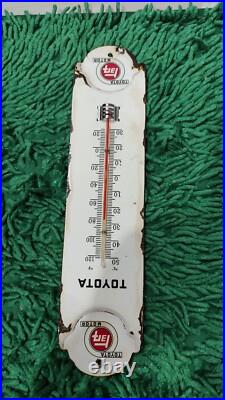 Toyota Thermometer Gas Oil Vintage Collectable Porcelain automotive souvenirs