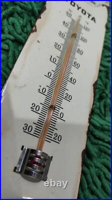 Toyota Thermometer Gas Oil Vintage Collectable Porcelain automotive souvenirs