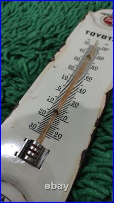Toyota Thermometer Gas Oil Vintage Collectable Porcelain automotive souvenirs