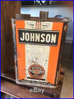 Ultra Rare Vintage Johnson 1 Gallon Oil Can