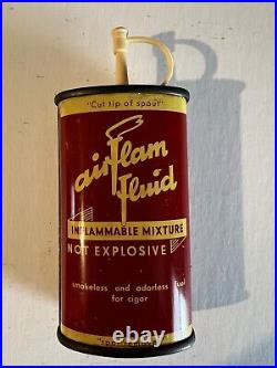 VERY RARE VINTAGE 1940-50's AIRFLAM LIGHTER FLUID FUEL OIL TIN CAN HANDY OILER