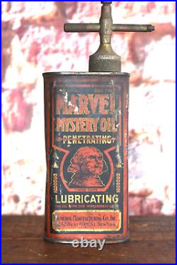 VERY RARE Vintage Marvel Mystery Motor Oil Sphinx Logo 1 Pint Advertising Can
