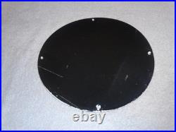 VINTAGE 11 3/4 in TIOGA GASOLINE INDIAN CHIEF PORCELAIN METAL KANSAS OIL SIGN