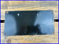 VINTAGE 12x6 COLEMAN CAMPING PORCELAIN OIL SERVICE PUMP STATION GASOLINE SIGN
