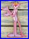 VINTAGE 13x7.5 PINK PANTHER CARTOON SODA POP PORCELAIN OIL GAS ADVERTISING SIGN