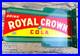 VINTAGE 14x8.5 Drink ROYAL CROWN COLA RC DOUBLE-SIDED SODA PORCELAIN GAS SIGN