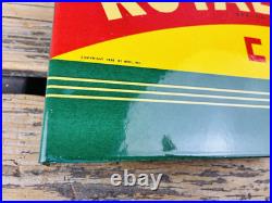 VINTAGE 14x8.5 Drink ROYAL CROWN COLA RC DOUBLE-SIDED SODA PORCELAIN GAS SIGN