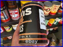 VINTAGE 1930s FULL NOS HyVis HD (NY) 1 QUART MOTOR OIL CAN RARE NICE FOR AGE