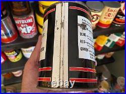 VINTAGE 1930s FULL NOS HyVis HD (NY) 1 QUART MOTOR OIL CAN RARE NICE FOR AGE