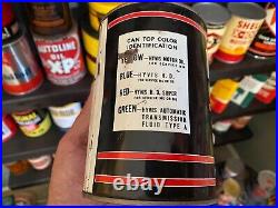 VINTAGE 1930s FULL NOS HyVis HD (NY) 1 QUART MOTOR OIL CAN RARE NICE FOR AGE