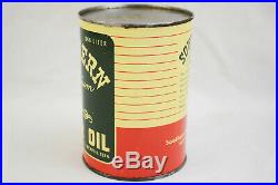 VINTAGE 1930s SOUTHERN PREMIUM MOTOR OIL 1QT FULL UNOPENED SCARCE GAS & OIL CAN