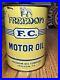 VINTAGE 1937 FREEDOM PA BULLDOG 1 QUART MOTOR OIL METAL CAN Advertising Clean