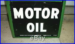 VINTAGE 1947s QUAKER STATE MOTOR OIL ADVERTISING SIGN 71 1/2 x 11 1/2