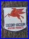 VINTAGE 1950'S SOCONY-VACUUM PEGASUS AVIATION PRODUCTS PORCELAIN SIGN 12.5x12