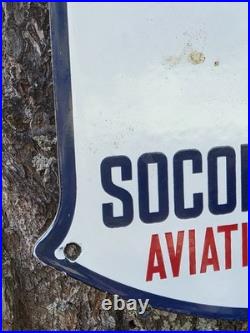 VINTAGE 1950'S SOCONY-VACUUM PEGASUS AVIATION PRODUCTS PORCELAIN SIGN 12.5x12 VINTAGE 1950'S SOCONY-VACUUM PEGASUS AVIATION PRODUCTS PORCELAIN SIGN 12.5x12