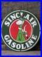 VINTAGE 1951 SINCLAIR GASOLINE PORCELAIN GAS STATION FUEL PUMP SIGN 12 WithDINO