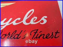 VINTAGE 20x10 SCHWINN BIKE BICYCLE METAL SIGN. BICYCLES promo advertising VINTAGE 20x10 SCHWINN BIKE BICYCLE METAL SIGN. BICYCLES promo advertising