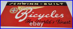 VINTAGE 20x10 SCHWINN BIKE BICYCLE METAL SIGN. BICYCLES promo advertising VINTAGE 20x10 SCHWINN BIKE BICYCLE METAL SIGN. BICYCLES promo advertising