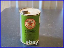 VINTAGE ADVERTISING TEXACO 574 OIL CAN EMPTY 1/4th Gallon, Circa 1930's INV#346