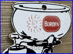 VINTAGE BORDENS MILK PORCELAIN SIGN Dairy Cow Farm Cream Separator Skim Dairy VINTAGE BORDENS MILK PORCELAIN SIGN Dairy Cow Farm Cream Separator Skim Dairy