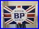 VINTAGE BP MOTOR SPIRIT PORCELAIN SIGN BRITISH GAS FUEL LONDON 16x10