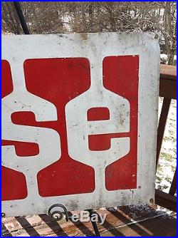 Vintage Case Ih Dealer Tractor Farm Machinery 36 Metal Gas Oil Barn Sign Rare