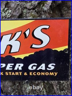 VINTAGE CLARKS INDEPENDENT SUPER GAS PORCELAIN SIGN CAR GAS OIL PLANE 12x5 VINTAGE CLARKS INDEPENDENT SUPER GAS PORCELAIN SIGN CAR GAS OIL PLANE 12x5