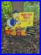 VINTAGE DONALD DUCK Florida ORANGE JUICE OIL GASOLINE SODA POP PORCELAIN SIGN