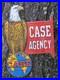 VINTAGE DOUBLE SIDED CASE AGENCY PORCELAIN SIGN 18x12