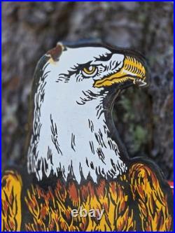 VINTAGE DOUBLE SIDED CASE AGENCY PORCELAIN SIGN 18x12