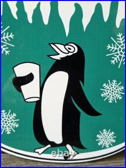 VINTAGE FREEZIE PORCELAIN SIGN NICE SHAPE 12x10