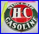 VINTAGE GENUINE SINCLAIR HC PORCELAIN SIGN PUMP PLATE GAS STATION OIL 12 x 12
