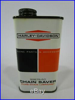 VINTAGE HARLEY-DAVIDSON CHAIN SAVER METAL OIL CAN 8 OZ. Advertising Motorcycle