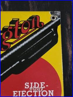 VINTAGE IT'S A REMINGTON PORCELAIN SIGN HOUSTON HARDWARE AMMUNITION 14x10
