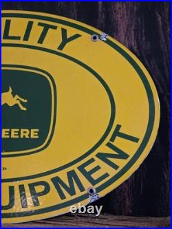 VINTAGE JOHN DEERE TRACTOR PORCELAIN SIGN QUALITY FARM EQUIPMENT 16.5x11