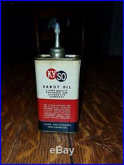 Vintage Ky So Kyso Standard Oil Company Tin Can Handy Oiler Lead Top Kentucky