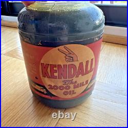 VINTAGE! Kendall The 2000 Mile Oil No. X-12 Antique Oil Jar quart FULL VINTAGE! Kendall The 2000 Mile Oil No. X-12 Antique Oil Jar quart FULL