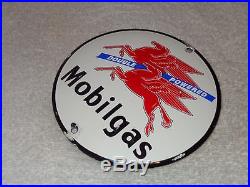 Vintage Mobil Mobilgas Double Powered 5 Porcelain Gas & Oil Lubster Sign! Nr