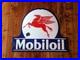 VINTAGE MOBIL OIL PORCELAIN SIGN 16-1/2 x 13-1/4 PEGASUS RACING PUMP GARAGE