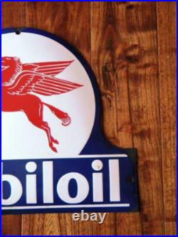 VINTAGE MOBIL OIL PORCELAIN SIGN 16-1/2 x 13-1/4 PEGASUS RACING PUMP GARAGE VINTAGE MOBIL OIL PORCELAIN SIGN 16-1/2 x 13-1/4 PEGASUS RACING PUMP GARAGE