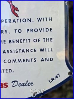 VINTAGE MOBILGAS DEALER RESTROOM PLEDGE PORCELAIN SIGN WITH PEGASUS 12 x 12 VINTAGE MOBILGAS DEALER RESTROOM PLEDGE PORCELAIN SIGN WITH PEGASUS 12 x 12