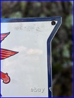 VINTAGE MOBILGAS DEALER RESTROOM PLEDGE PORCELAIN SIGN WITH PEGASUS 12 x 12 VINTAGE MOBILGAS DEALER RESTROOM PLEDGE PORCELAIN SIGN WITH PEGASUS 12 x 12