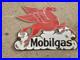 VINTAGE MOBILGAS PEGASUS PORCELAIN SIGN DEALERSHIP GAS STATION 12x9