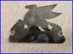 VINTAGE MOBILGAS PEGASUS PORCELAIN SIGN DEALERSHIP GAS STATION 12x9
