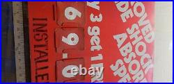 VINTAGE Mechanic repair shop shocks oil gas price METAL SIGN