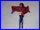 VINTAGE REBEL GASOLINE WOMAN With FLAG +BLACK BOOTS 12 METAL OIL ADVERTISING SIGN