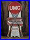 VINTAGE REMINGTON UMC. 22 PORCELAIN SIGN HARDWARE AMMUNITION 12x5
