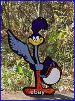 VINTAGE ROADRUNNER PORCELAIN SIGN GAS OIL CAR TRUCK MOTORCYCLE 12x9 VINTAGE ROADRUNNER PORCELAIN SIGN GAS OIL CAR TRUCK MOTORCYCLE 12x9