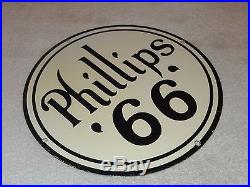 Vintage Scarce Phillips 66 Black 11 3/4 Porcelain Gas & Oil Sign! Pump Plate