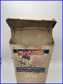 VINTAGE Standard Oil Windshield Wipes/Towels Dispenser Display